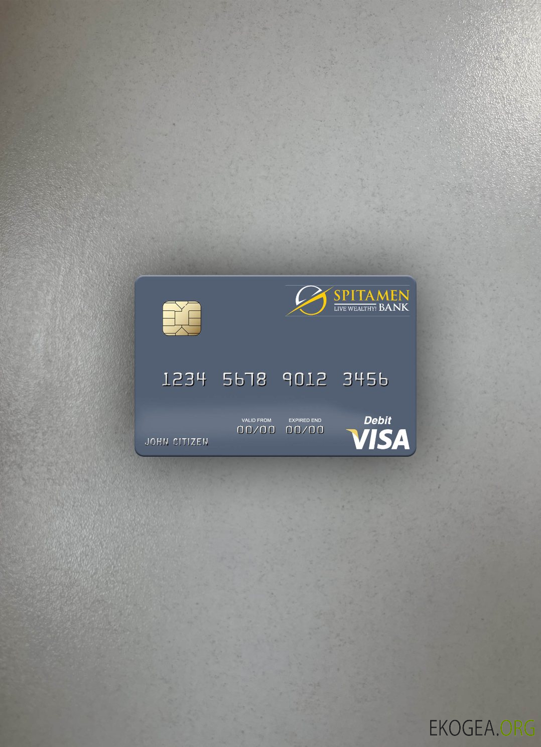 Tadjikistan Spitamen Bank carte de débit visa photolook ,